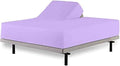 Top Split Queen Fitted Sheet Only for Adjustable beds, Split Down 39 inches from The Top, 600 Thread Count 100% Cotton Half Split Flex Head Fitted Sheet for Sleep Number Beds, Lavender