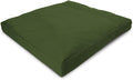 Zabuton Meditation Cushion for Workout - Supportive Yoga Floor Seat Cushion for Comfort & Posture Support - Natural Washable Cotton Fill kneeling Pad - Made in USA - Standard 24x24x2, Earth