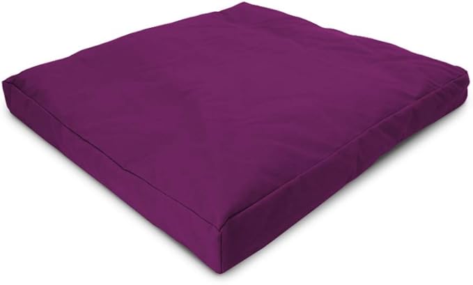 Zabuton Meditation Cushion for Workout - Supportive Yoga Floor Seat Cushion for Comfort & Posture Support - Natural Washable Cotton Fill kneeling Pad - Made in USA - Standard 24x24x2, Burgundy