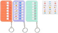3 Pcs Visual Schedule Keychain, Detachable Task Planning Reminder Board with Sliding Buttons & DIY Stickers, Portable Chore Chart Checklist for Kids Adults