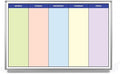 Monday - Friday Schedule with Color Whiteboard 36" x 24"