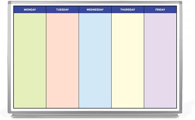 Monday - Friday Schedule with Color Whiteboard - 60" x 40"