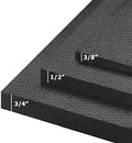 American Floor Mats - Horse/Stable Mats - Heavy Duty Stall Mats - Thick, Durable Rubber Flooring Solid Black 3/8" Thick - 3' x 4' Mat