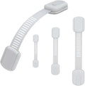 Child Proof Cabinet Locks - Cabinet Locks Baby Proofing with 3M Adhesives for Refrigerator, Oven, Cupboards, Toilet Seat - Adjustable,Easy Installation,No Drilling (4 Pack)