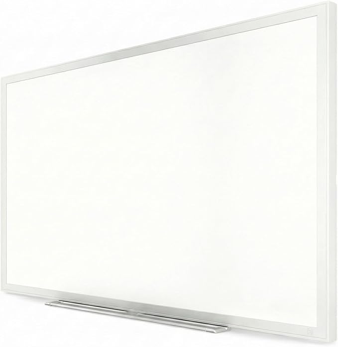 TRU RED Melamine Whiteboard | Dry Erase Board for Wall, White Board with Gray Aluminum Frame, 3 ft x 2 ft