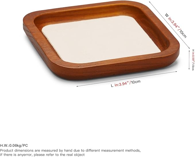 Oirlv Solid Wood Jewelry Display Tray Small Jewelry Tray Rings Earrings Bracelets Necklace Holder Organizer(Small, Creamy-white)