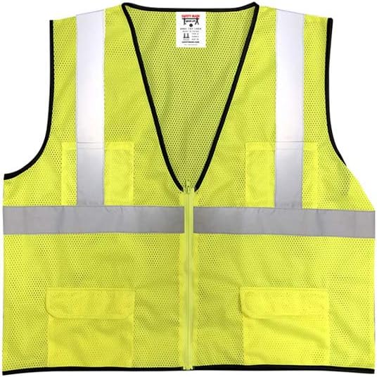 Economy High Vis All Mesh Vest, Yellow, 5 Pack