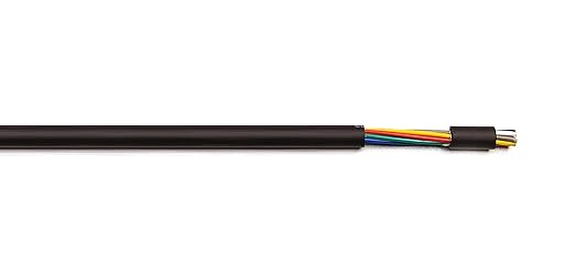 22AWG 8 Conductor Wire Cable (UL2464) - High Flexible Tinned Copper Unshielded Alarm Security Burglar LED Power - for Low Voltage Installations (Matte Black 100FT)