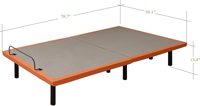 ESHINE Adjustable Bed Frame Queen - Easy to Install in 5 Minutes, Adjustable Bed for Massage, Zero Gravity, Under Bed Lights, Wireless Remote, Foot&Head Incline, Smart Bed, 3000 Premium Series