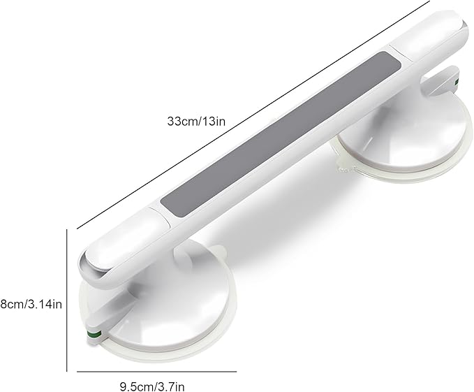 Grab Bar for Elderly for Wall,Grab Bar for Bathtubs and Showers,Shower Handle,Non-Slip Handrail Safety Grip for Seniors No Drilling,Shower Handles for Elderly Suction,Bathroom Accessories