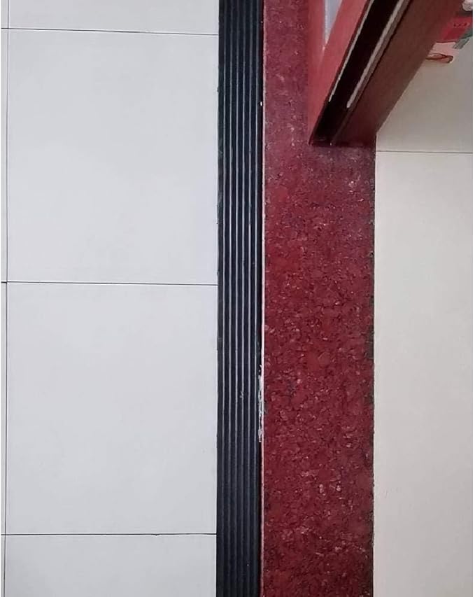 Bilaida 1" Rise Solid Rubber Threshold Ramp, 1500 LBS Capacity, 39" Wide Non-Slip Wheelchair Ramp for Doorway Indoor or Outdoor, Bathroom, Garage and Supermarket Entrance, Cuttable Black (1''H, 1)