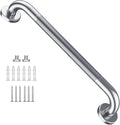 16 Inch Anti Slip Shower Grab Bar, Munzong Stainless Steel Bathroom Grab Bar, Satin Brushed Nickel Knurled Bathroom Balance Bar,Safety Hand Rail Support Handicap Elderly Senior Assist Bath Handle