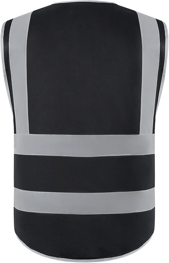XIAKE Reflective Safety Vest for Men & Women High Visibility Class 2 Vest with Pockets Meets ANSI Standards