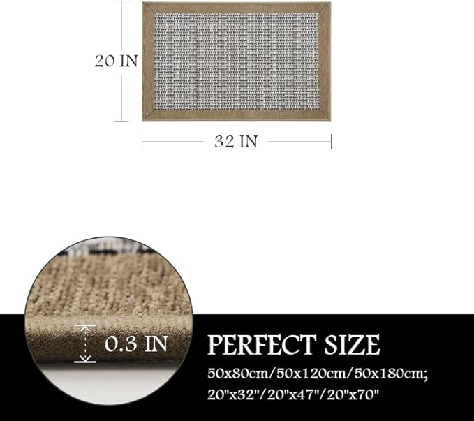 PADOOR Kitchen Mats for Floor, Kitchen Rugs Non Slip Washable, Rubber Backed Kitchen Runner Super Absorbent Kitchen Floor Mat Sink Rug, 20”x32” Brown