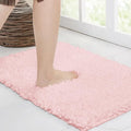 Walensee Large Bathroom Rug Non Slip Bath Mat (24x60 Inch Blush) Water Absorbent Super Soft Shaggy Chenille Machine Washable Dry Extra Thick Perfect Absorbant Best Plush Carpet for Shower Floor