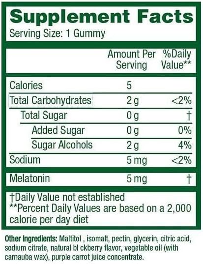 HealthA2Z® Sugar-Free Melatonin Gummies| 60 Counts | 5mg | Natural Sleep Aid for Deep & Restful Sleep | BlackBerry Flavor | Sleep Aid Gummies
