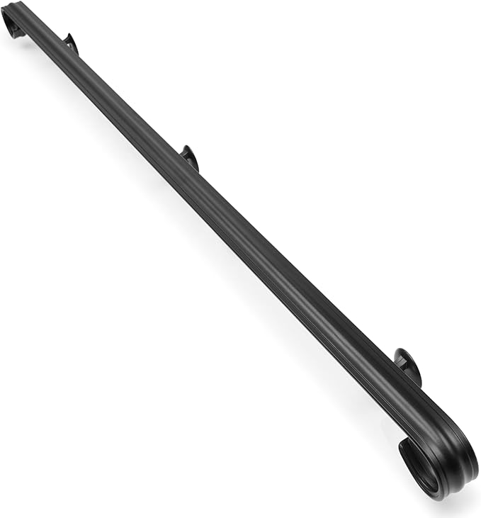 6 Ft Wrought Iron handrail Stair Railing Grab Bar Kit Matte Black Rail Staircase Handrails