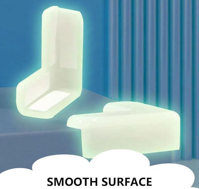 Luminous Corner Protectors for Baby Safety Transparent Table and Furniture Edge Guards Night Glow Anti-Collision Baby Corner Guards for Kids Tables and Chairs Easy Install