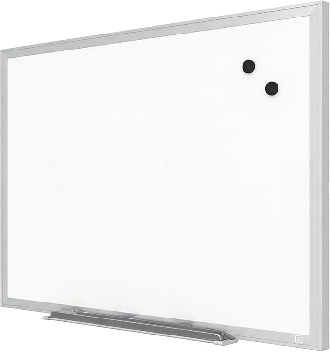 TRU RED Steel Magnetic Whiteboard | Dry Erase Board for Wall, White Board with Satin Frame, 2 ft x 2 ft