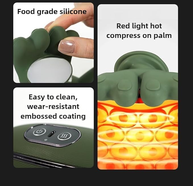 Bionic Heated Neck Back Shoulder Massager Pillow - Portable Shiatsu with 3-Speed, 4D Deep Tissue Kneading & Simulated Human Hand for Pain Relief (Men/Women)