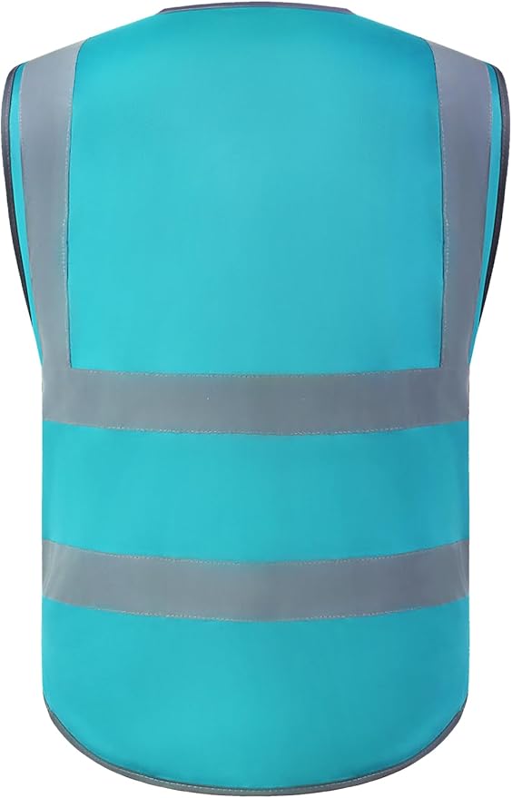 XIAKE Reflective Safety Vest for Men & Women High Visibility Class 2 Vest with Pockets Meets ANSI Standards