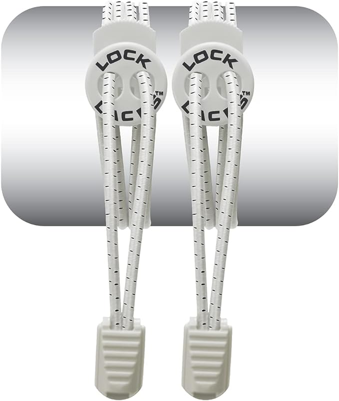 Lock Laces - Elastic No Tie Shoelaces 1 Size Fits All for Kids Adults Tieless Shoe Laces Tennis Shoes Sneakers
