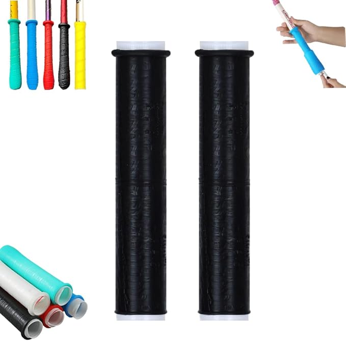 2 Pcs Cold Shrink Handle Wrap with Textured Grip – Silicone Non-Slip Cover for Secure Tool & Sports Handles – Durable, All-Weather Cold-Shrink Sleeve for Comfort & Control