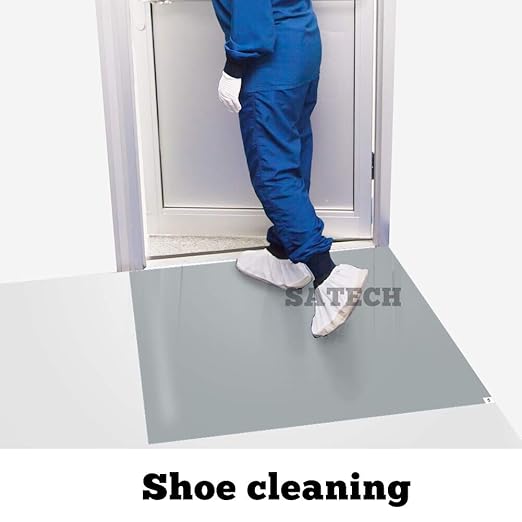 SATECH Sticky/Tacky/Adhesive Mat 18" x 36" Grey (Case of 4 Mats,30 Sheets Each) for Cleanroom Laboratory Hospital Construction Pets