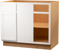 Quicklock RTA (Ready-to-Assemble) | Base Kitchen Cabinets - Shaker Style | Made in America (Pure White, 39" Wx34.5 Hx24 D Blind Corner)