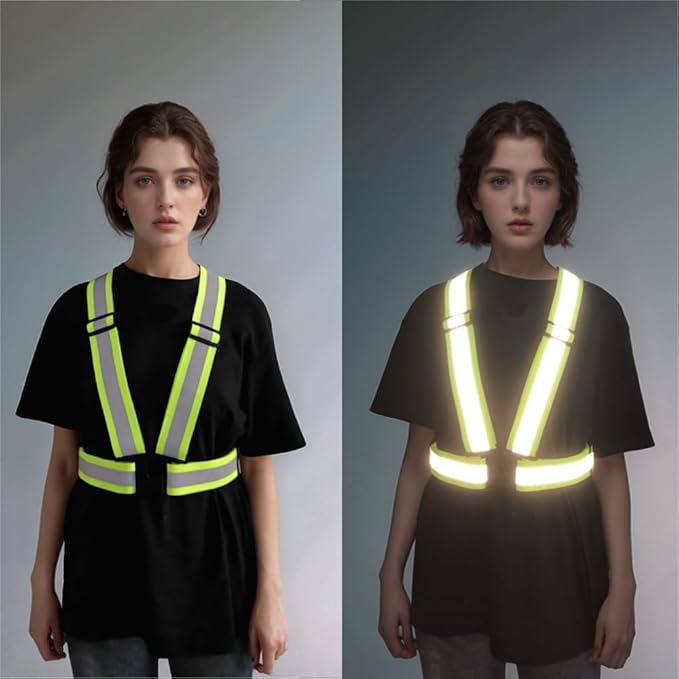 2.0 IN High Visibility Reflective Safety Strap for Construction, Running, Cycling