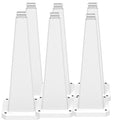 BESEA 6 Pack 28" Bright White Traffic Safety Cones with Weighted Base, High-Visibility Parking Cones for Driveways, Business Parking Lots, Garages, Indoor/Outdoor Use