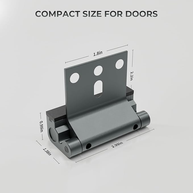 4Pack Home Security Door Reinforcement Lock, Childproof Safety Door Lock Latch Inside Stopper, Add High Security to Prevent Home Unauthorized Entry, Aluminum Construction Finish Grey