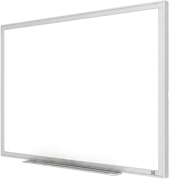 TRU RED Melamine Whiteboard | Dry Erase Board for Wall, White Board with Gray Frame, 2 ft x 1.5 ft