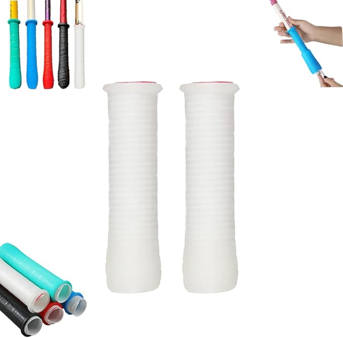 2 Pcs Cold Shrink Handle Wrap with Textured Grip – Silicone Non-Slip Cover for Secure Tool & Sports Handles – Durable, All-Weather Cold-Shrink Sleeve for Comfort & Control