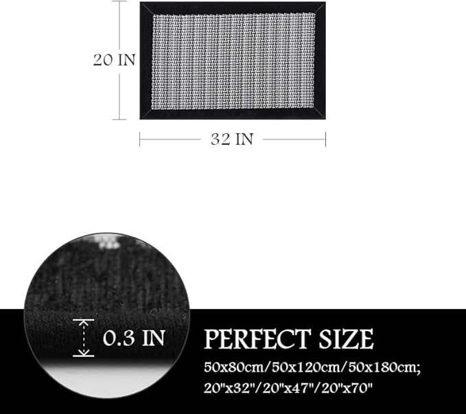 PADOOR Kitchen Mats for Floor, Kitchen Rugs Non Slip Washable, Rubber Backed Kitchen Runner Super Absorbent Kitchen Floor Mat Sink Rug, 20”x32” Black