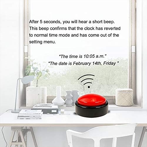 Large Talking Clock for Visually impaired- Telling Time, Date and Week of Day, Perfect for The Blind, Elderly or Visually impaired-Upgrade Version (Green+Black) (RED+Black)