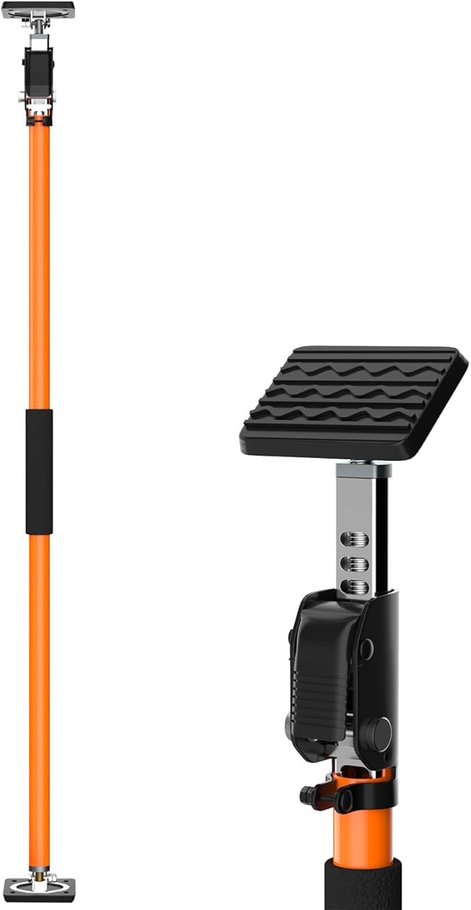 HOLOTHURIAN Cabinet Jack Support Pole, 49.2-114.2 inches Third Hand Tools Adjustable Support Pole, 3rd Hand Support System for Upper Cabinet Installation, 300 LB Capacity, 1-Pack