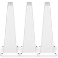 BESEA 3 Pack 28" Bright White Traffic Safety Cones with Weighted Base, High-Visibility Parking Cones for Driveways, Business Parking Lots, Garages, Indoor/Outdoor Use