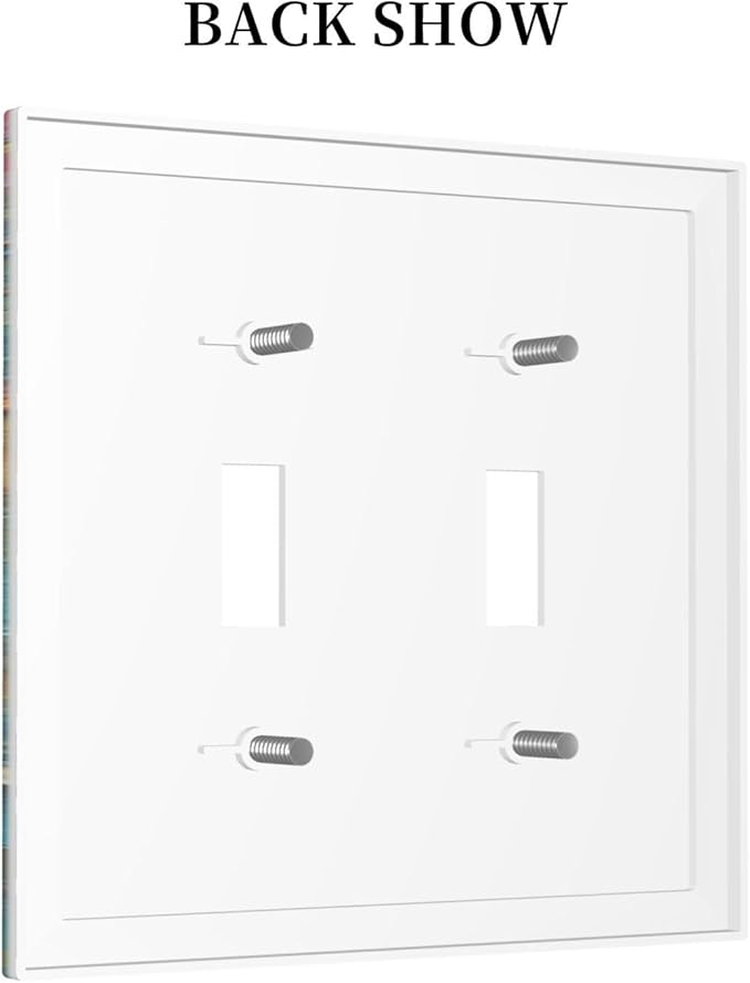 Decorative Switch Plates Colorful Butterfly Animal Insects Wall Art Abstract 2 Gang Double Toggle Outlet Light Switch Cover Wall Plate Electrical Faceplate for Bedroom Home Decor