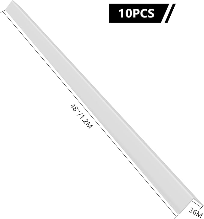 10pcs 48"L*1.42"W Aluminum Self-Adhesive Wall Corner Protectors, Wall Furniture Bumper, Safety Baby Proofing Corner Cushion Table Edge, Wide Coverage and Easy to Install - Silver