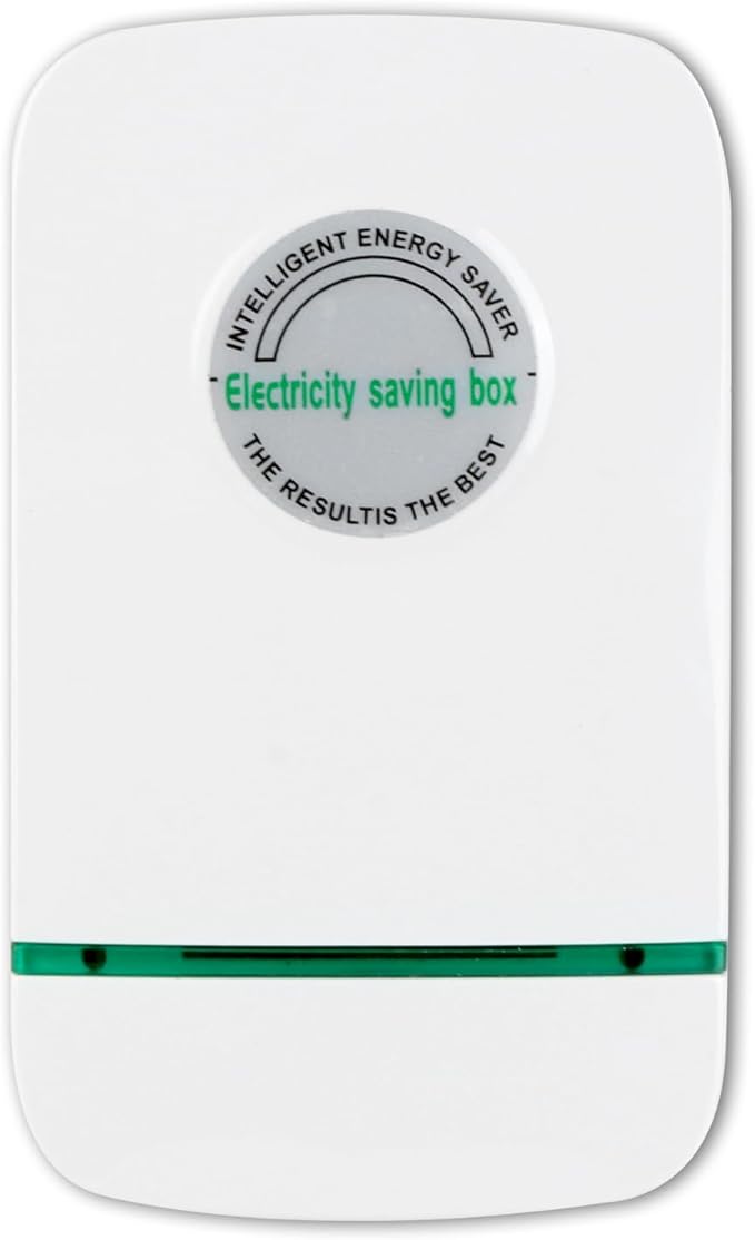Power Saver & Voltage Stabilizer Device for Home Office (90V-250V), Current Balancing Energy Box with Overload Protection, Flame-Retardant ABS Plug & Play for Apartments, Renters & Small Businesses