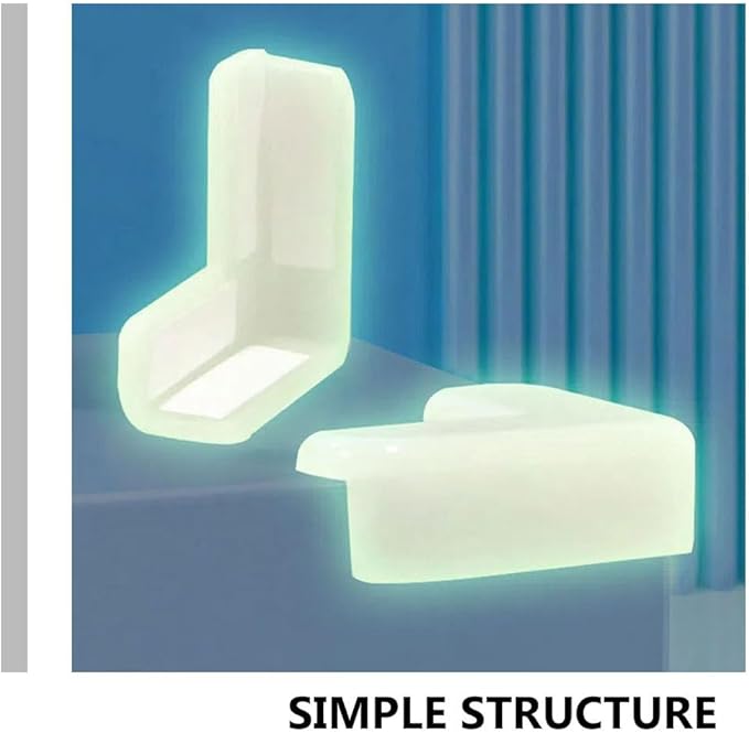 Luminous Corner Protectors for Baby Safety Transparent Table and Furniture Edge Guards Night Glow Anti-Collision Baby Corner Guards for Kids Tables and Chairs Easy Install