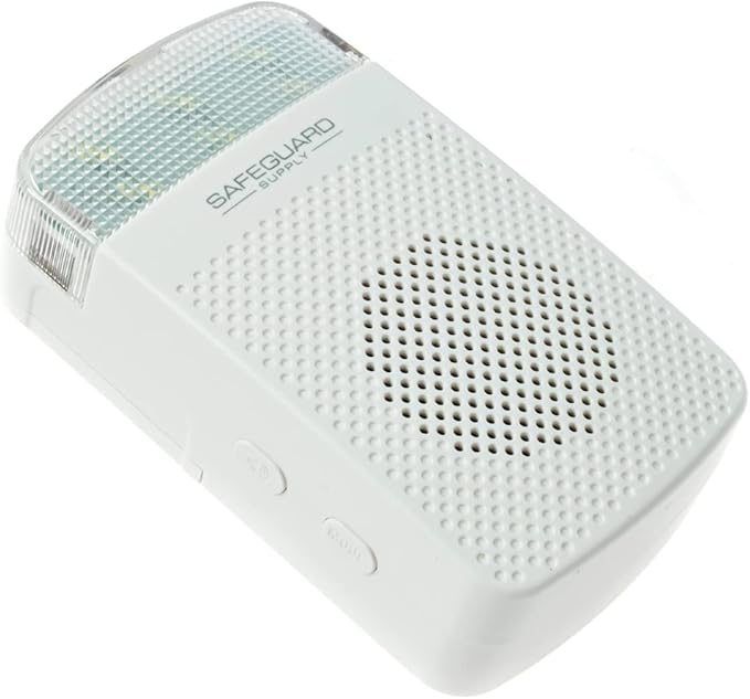 Plug In Doorbell - Safeguard Supply Dependable 3/4 Mile Long Range Wireless Doorbell - Adjustable Volume to 90dB- Deaf & Hearing Impaired Doorbell Mode Flashing Strobe Light