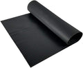 RESILIA Black Plastic Floor Runner - Embossed Wide Rib Waterproof Vinyl, Heavy Duty Protector Mat for Indoor Hardwood, Hard Floors, Garage, Entryway, Kitchen, & Outdoor Use, 15" x 48", Made in USA