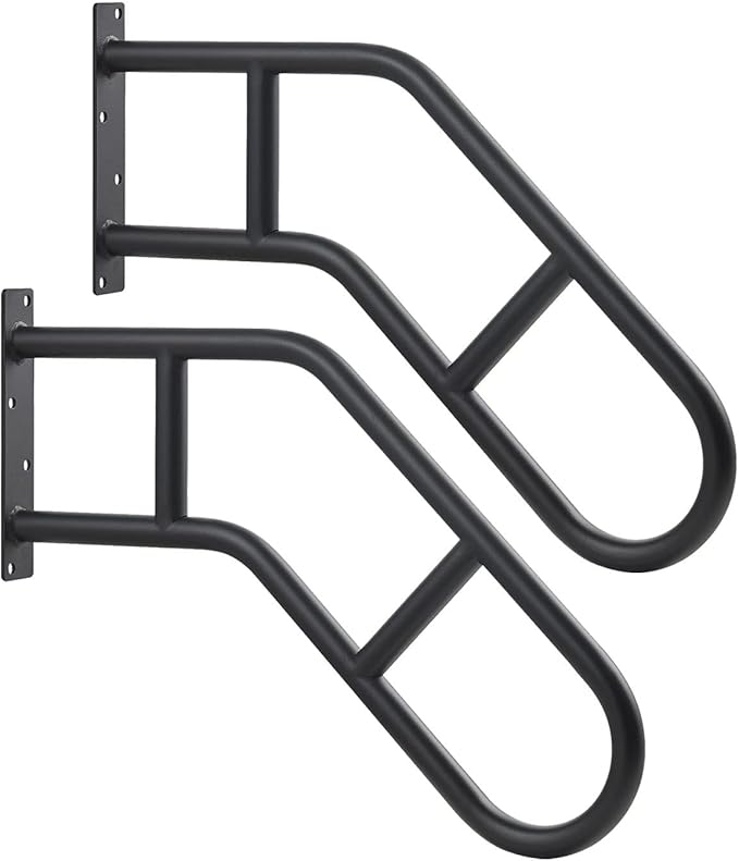 Hand Rails for Outdoor Steps & Elderly (Max 800LBS),U-Shape Wall Mount Stair Railing, Porch, Deck & Garden Grab Bar, Safety Handle for Garage, 2 Pack