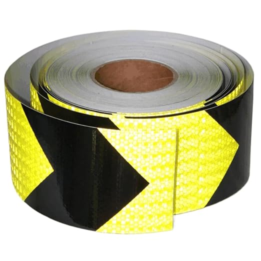 Reflective Tape 4 inch X 166 feet, Outdoor Waterproof Hazard Conspicuity Safety Warning Industrial Marking Tape