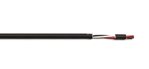 20AWG 3 Conductor Wire Cable (UL2464) - High Flexible Tinned Copper Unshielded Alarm Security Burglar LED Power - for Low Voltage Installations (Matte Black 25FT)