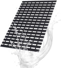 Bath Mat Non Slip Shower Mat Bathtub with Drain Holes and Heavy Duty Rubber No Suction Cups Sturdy Shower Stall Tub Mat for Bathroom, Shower Floor, Pool, SPA, (Black, 4FT X 43FT)