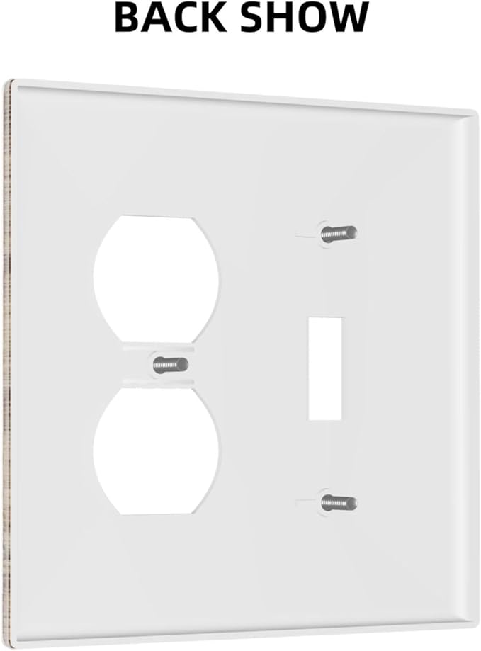 Wallplates Vintage Rustic Brown Wood Grain 1 Toggle 1 Duplex Switch Plate Electrical GFCI Faceplate Decorative Light Switch Covers for Bedroom Farmhouse Decor