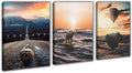 Motivational Posters Inspirational Wall Art Canvas 3 Pieces Grind Hustle Canvas Framed Wall Art Inspirational Painting Prints Poster Wall Decor Modern Home Decor Painting Pictures - 48" Wx24 H